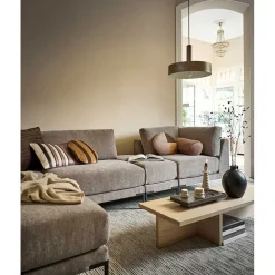 Wohnen Sofas<Couch aus Modulen in Taupe Stoff - Birte