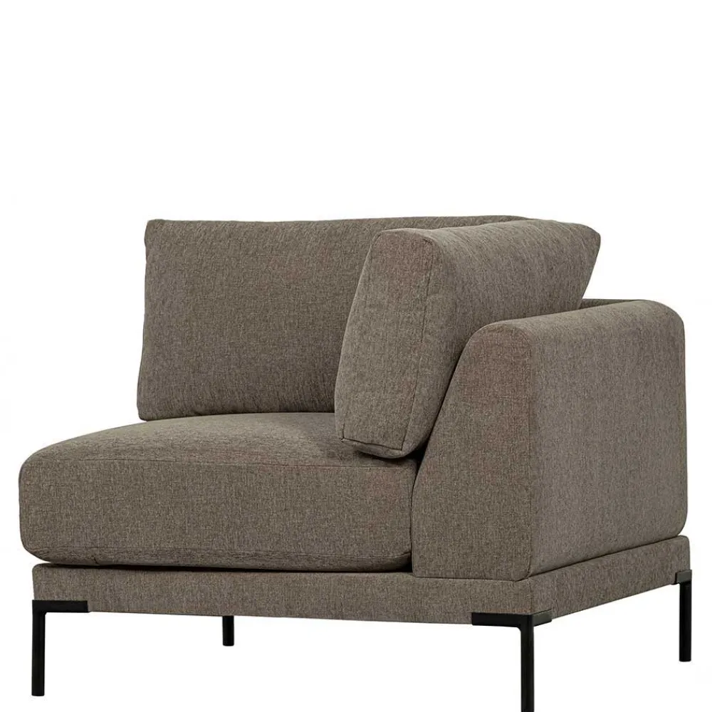 Wohnen Sofas<Couch aus Modulen in Taupe Stoff - Birte