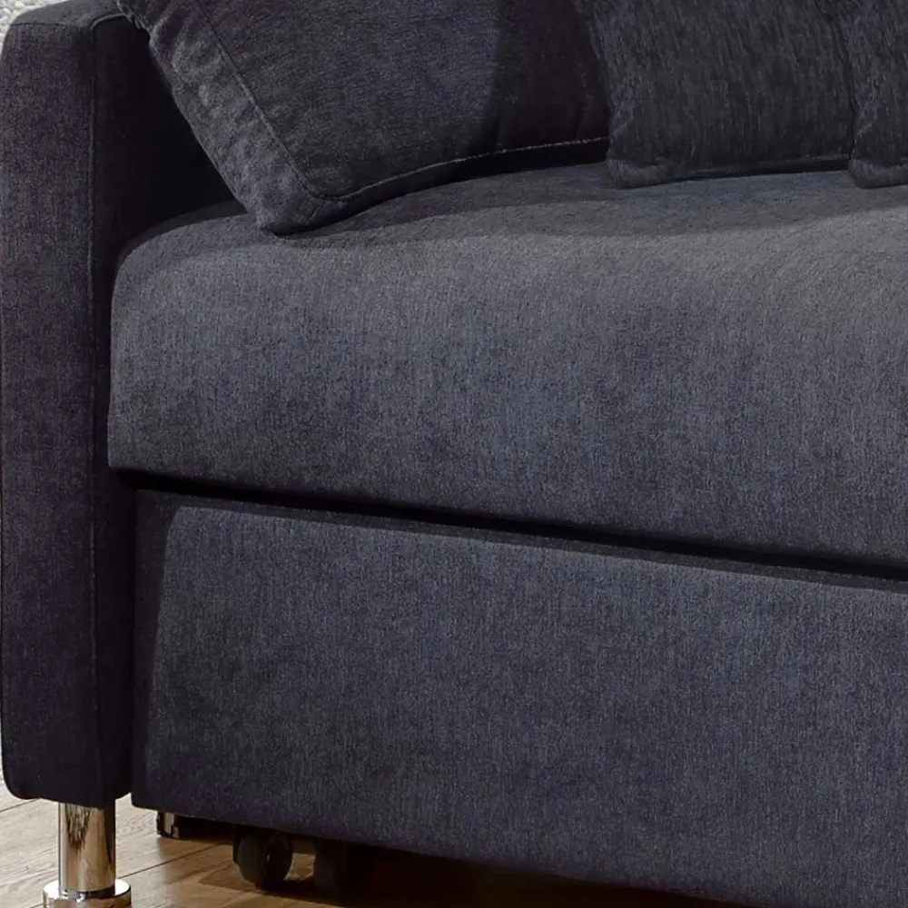 Wohnen Sofas<Couch mit Bettfunktion in Dunkelblau - Casbella