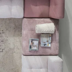 Wohnen Hocker<Couch Polsterhocker in Mauve Cord - Samorah