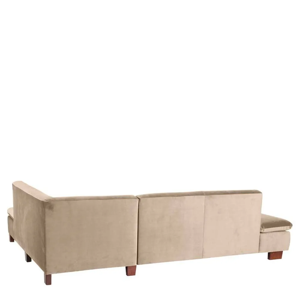 Wohnen Sofas<Couchecke in Beige mit Nussbaum Braun - Franatico