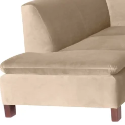 Wohnen Sofas<Couchecke in Beige mit Nussbaum Braun - Franatico