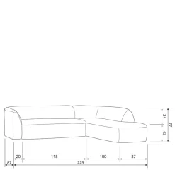 Wohnen Sofas<Couchecke in Creme Chenille - Moviess