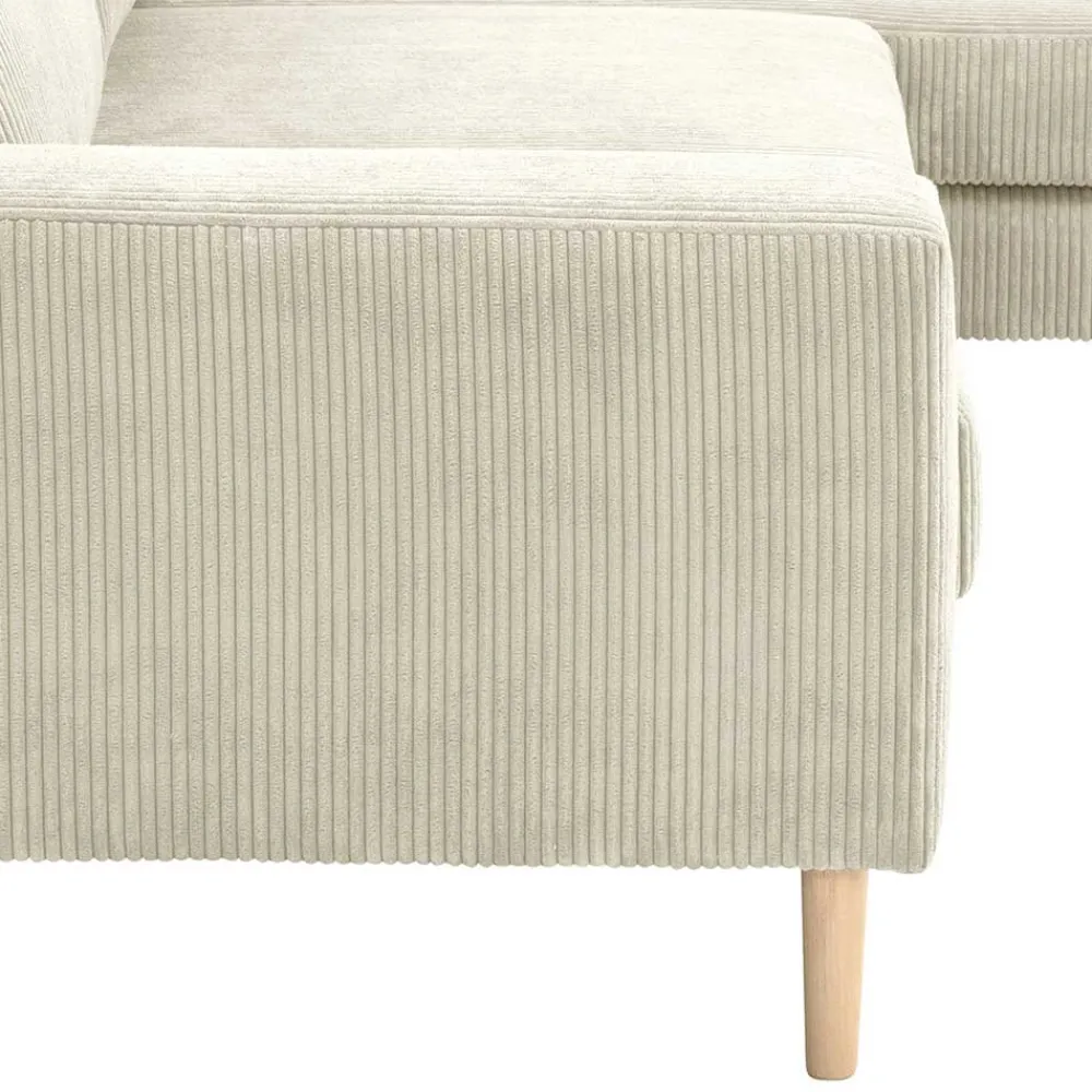 Wohnen Sofas<Couchecke in Cremeweiß Cordbezug - Zubella