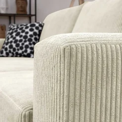 Wohnen Sofas<Couchecke in Cremeweiß Cordbezug - Zubella