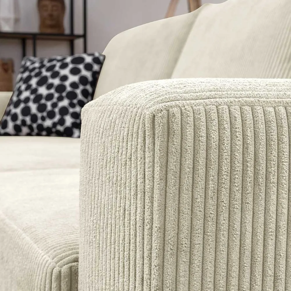 Wohnen Sofas<Couchecke in Cremeweiß Cordbezug - Zubella