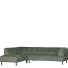 Wohnen Sofas<Couchecke in Graugrün Samt - Belinda