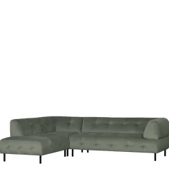Wohnen Sofas<Couchecke in Graugrün Samt - Belinda