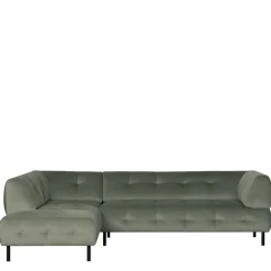 Wohnen Sofas<Couchecke in Graugrün Samt - Belinda