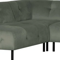 Wohnen Sofas<Couchecke in Graugrün Samt - Belinda