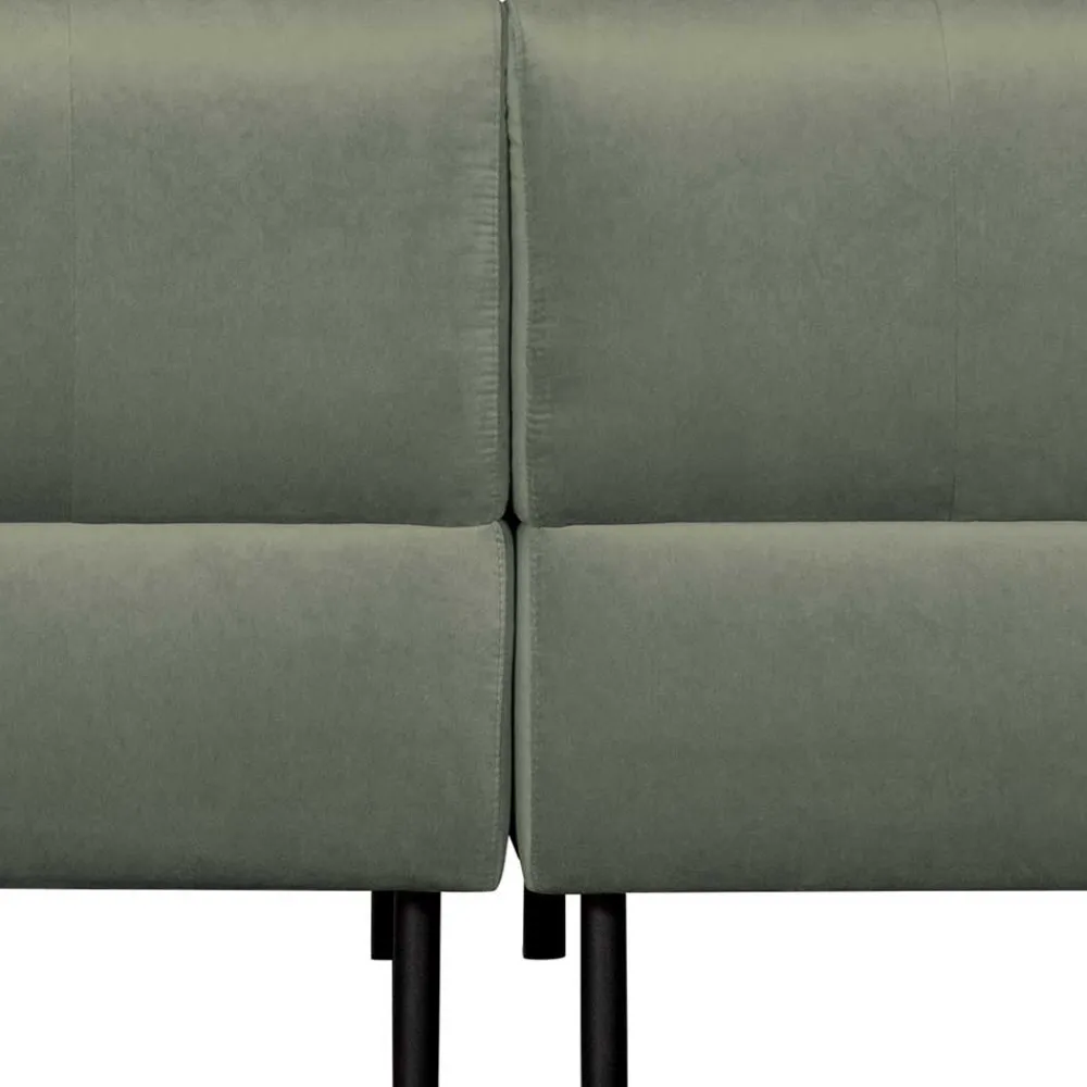 Wohnen Sofas<Couchecke in Graugrün Samt - Belinda