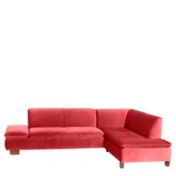 Wohnen Sofas<Couchecke in Rot mit Nussbaum Braun - Kiko