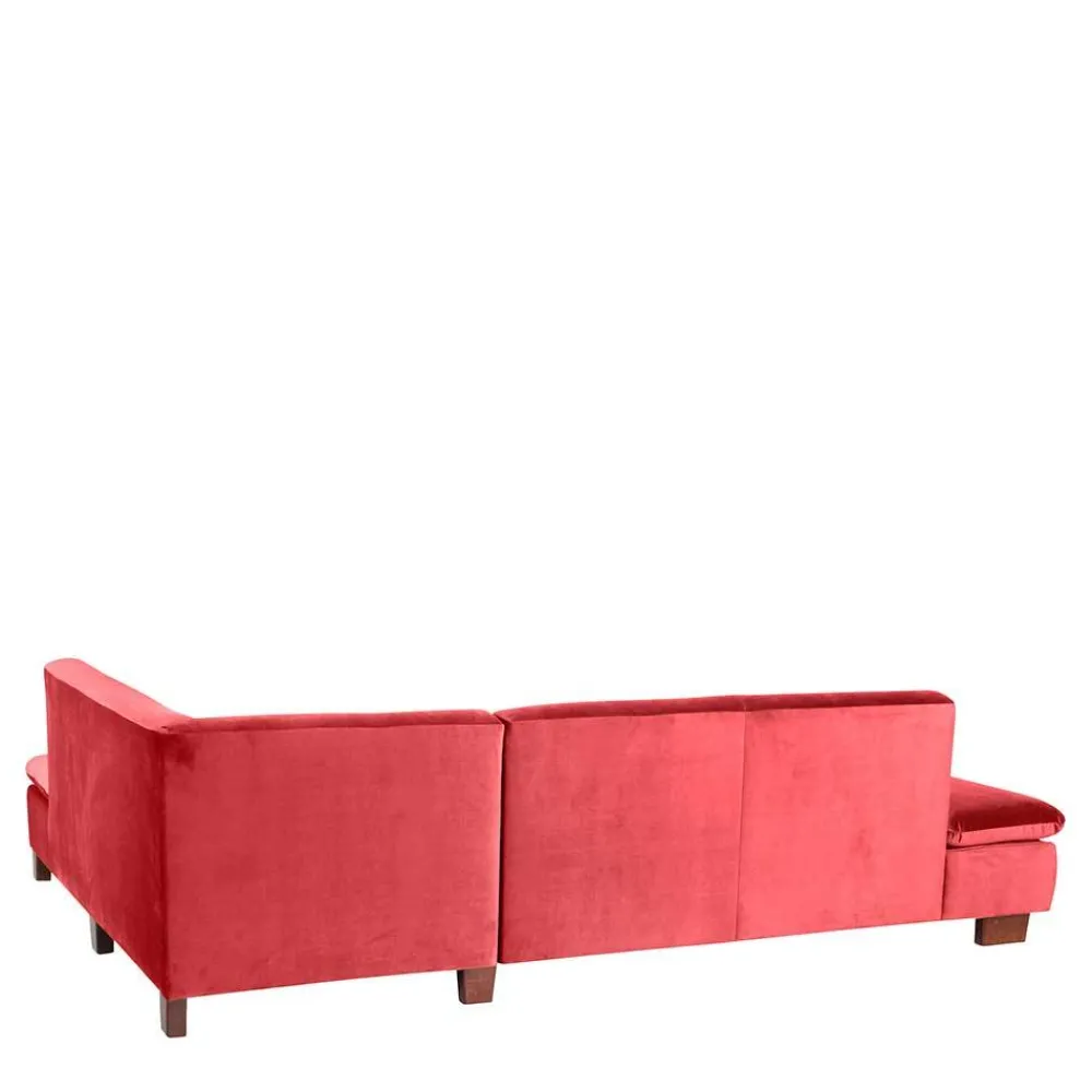 Wohnen Sofas<Couchecke in Rot mit Nussbaum Braun - Kiko