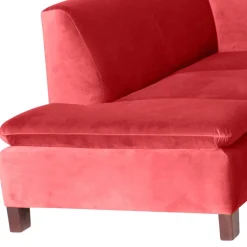 Wohnen Sofas<Couchecke in Rot mit Nussbaum Braun - Kiko