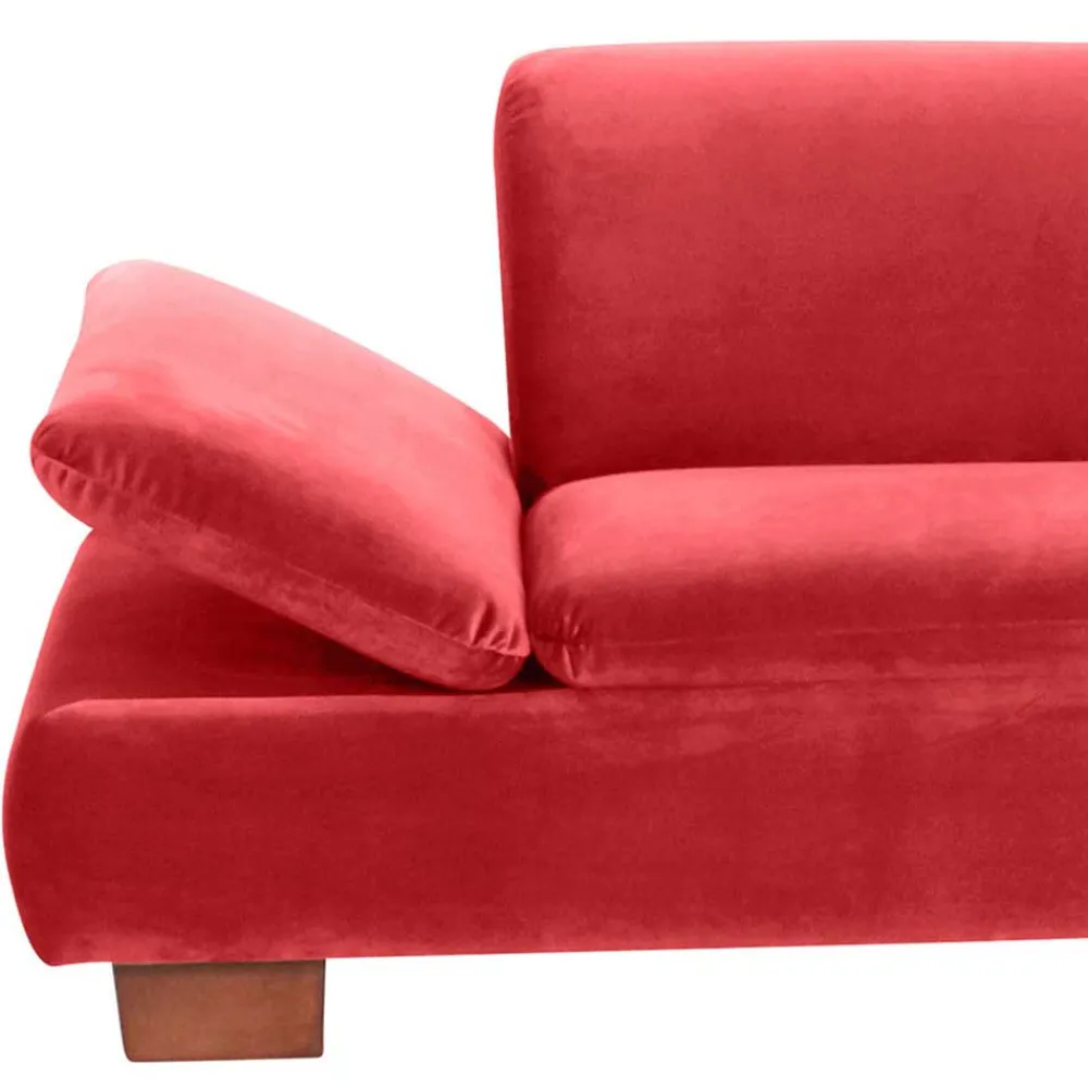 Wohnen Sofas<Couchecke in Rot mit Nussbaum Braun - Kiko