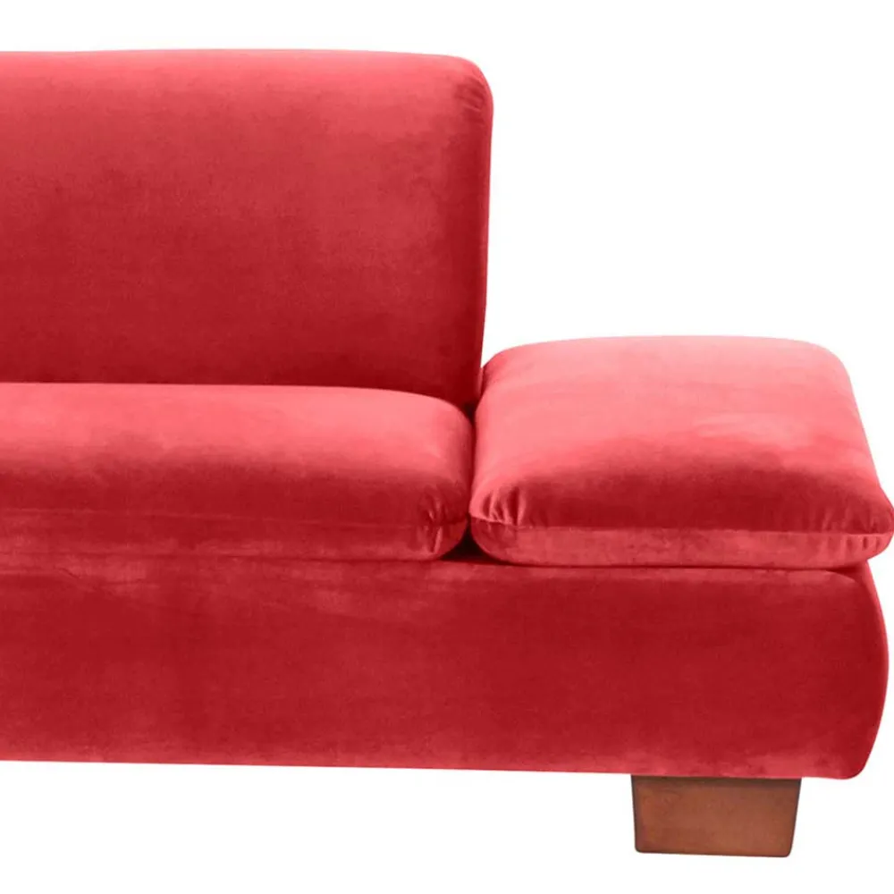 Wohnen Sofas<Couchecke in Rot mit Nussbaum Braun - Kiko