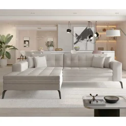 Wohnen Sofas<Couchecke mit Schlaffunktion in Beige - Celorma