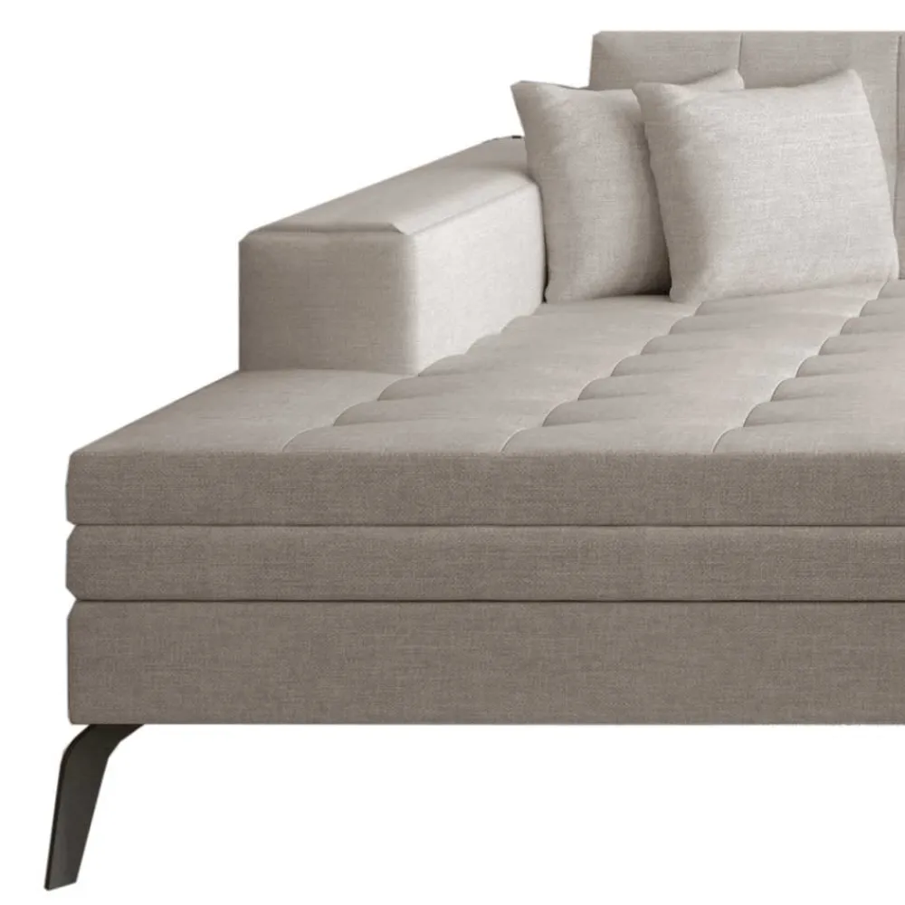 Wohnen Sofas<Couchecke mit Schlaffunktion in Beige - Celorma