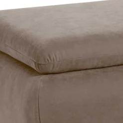 Wohnen Hocker<Couchhocker in Beigegrau mit Chrom - Hayley
