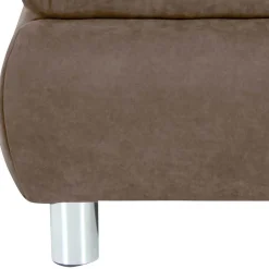 Wohnen Hocker<Couchhocker in Beigegrau mit Chrom - Hayley