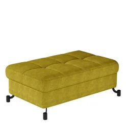Wohnen Hocker<Couchhocker in Currygelb Stoffbezug - Tobrina