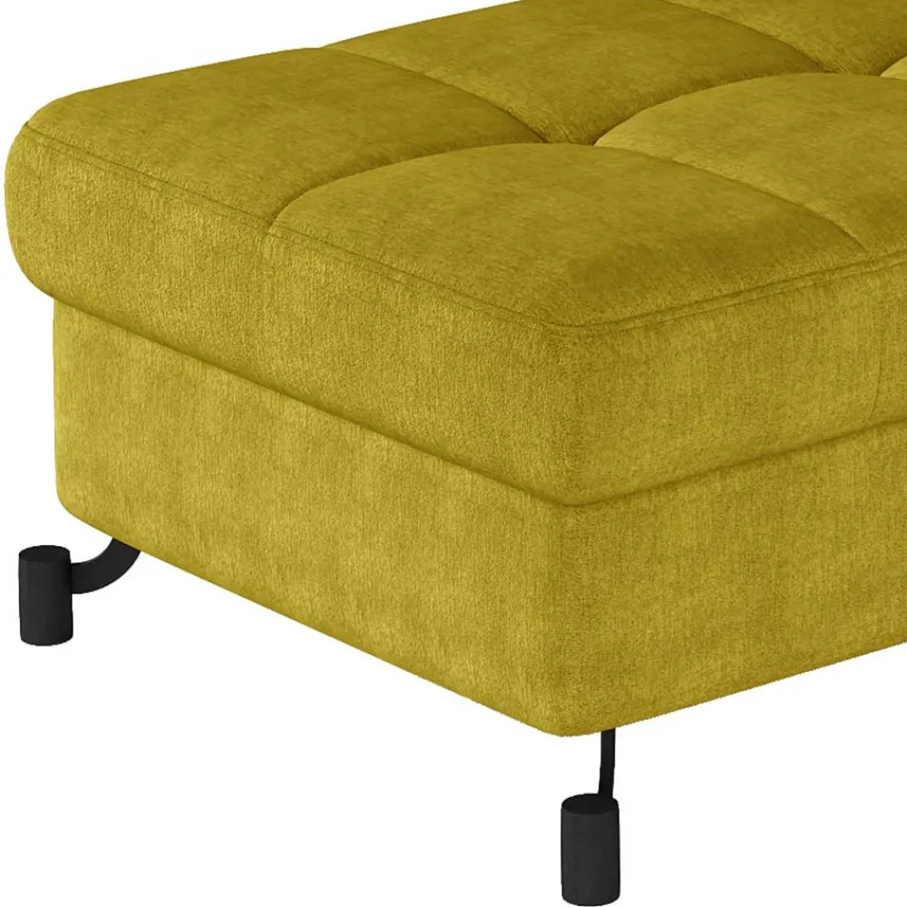 Wohnen Hocker<Couchhocker in Currygelb Stoffbezug - Tobrina