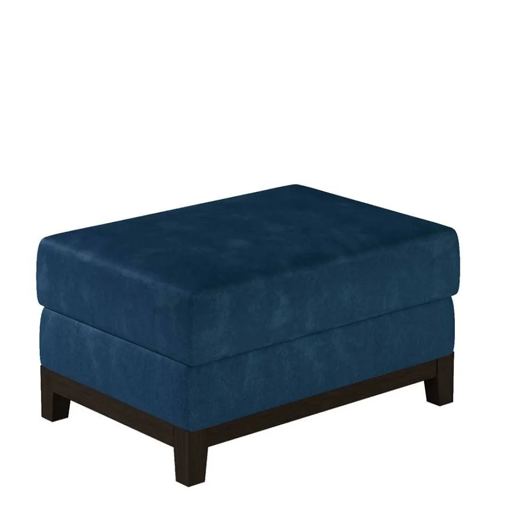 Wohnen Hocker<Couchhocker in Dunkelblau Veloursbezug - MissP