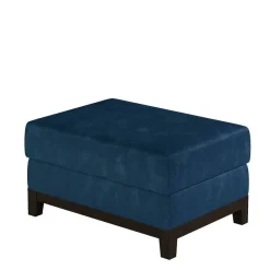 Wohnen Hocker<Couchhocker in Dunkelblau Veloursbezug - MissP