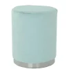 Wohnen Hocker<Couchhocker in Hellblau mit Silber - Lightning