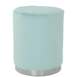 Wohnen Hocker<Couchhocker in Hellblau mit Silber - Lightning