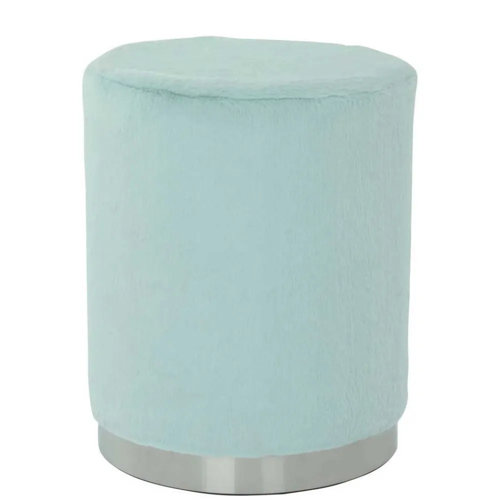 Wohnen Hocker<Couchhocker in Hellblau mit Silber - Lightning