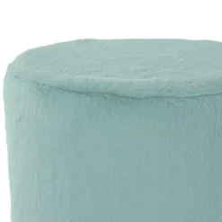 Wohnen Hocker<Couchhocker in Hellblau mit Silber - Lightning