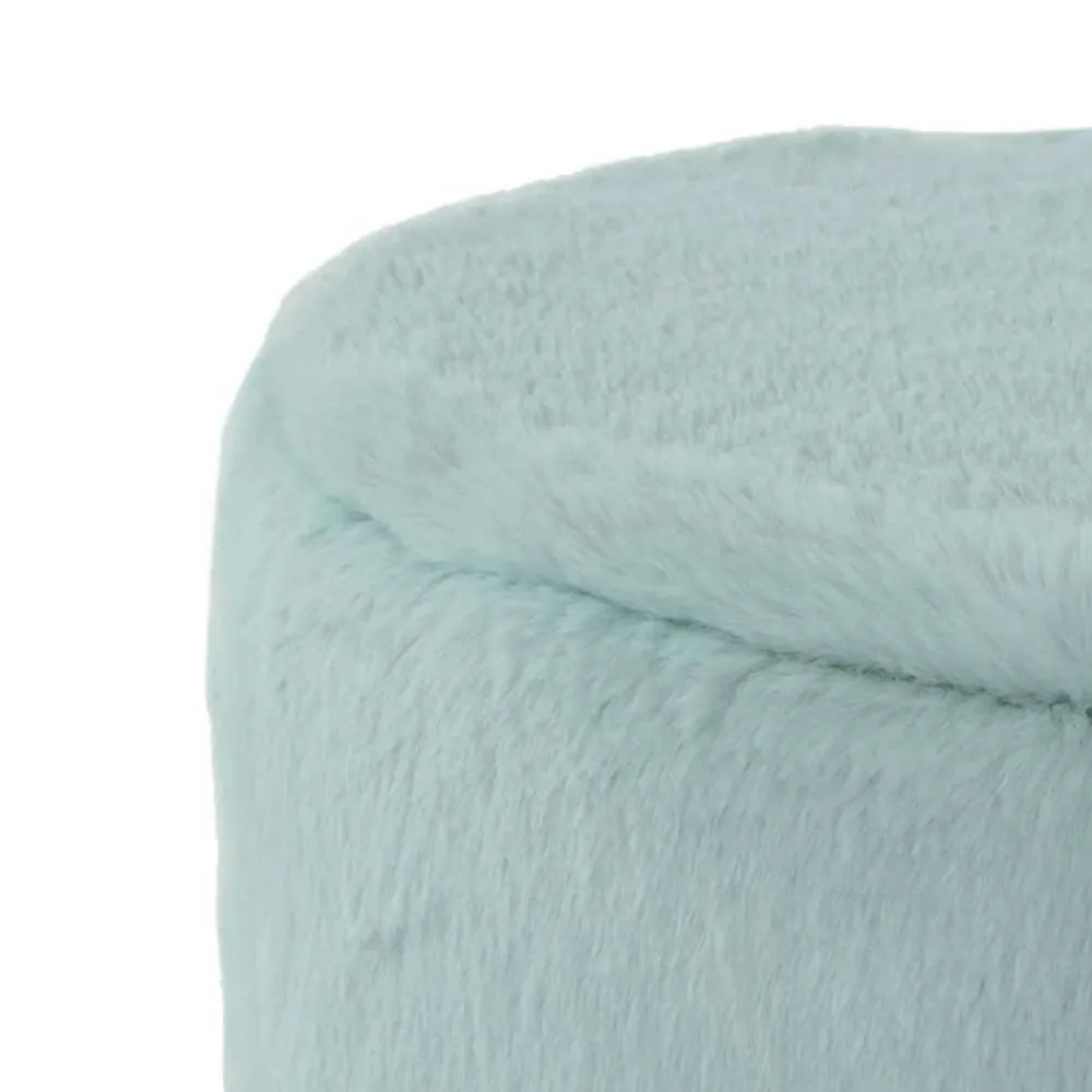 Wohnen Hocker<Couchhocker in Hellblau mit Silber - Lightning