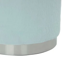 Wohnen Hocker<Couchhocker in Hellblau mit Silber - Lightning