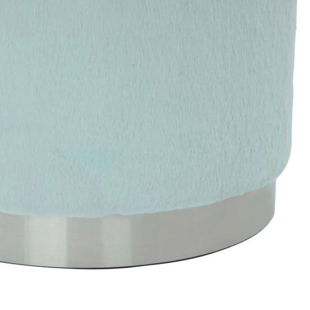 Wohnen Hocker<Couchhocker in Hellblau mit Silber - Lightning