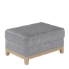 Wohnen Hocker<Couchhocker in Hellgrau Chenille - Uclavera
