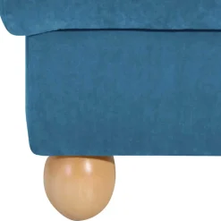 Wohnen Hocker<Couchhocker in Petrol Blau Velours - Lewis
