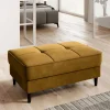 Wohnen Hocker<Couchhocker in Senfgelb mit Schwarz - Dortina