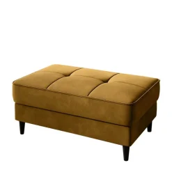 Wohnen Hocker<Couchhocker in Senfgelb mit Schwarz - Dortina