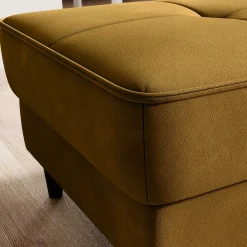 Wohnen Hocker<Couchhocker in Senfgelb mit Schwarz - Dortina