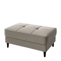 Wohnen Hocker<Couchhocker in Taupe mit Schwarz - Porticia