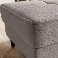 Wohnen Hocker<Couchhocker in Taupe mit Schwarz - Porticia
