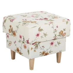 Wohnen Hocker<Couchhocker in Weiß mit Blumen Muster - Salines