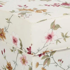 Wohnen Hocker<Couchhocker in Weiß mit Blumen Muster - Salines