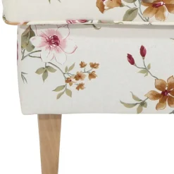 Wohnen Hocker<Couchhocker in Weiß mit Blumen Muster - Salines