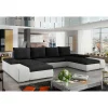 Wohnen Sofas<Couchlandschaft in Schwarzbraun und Weiß - Trioto
