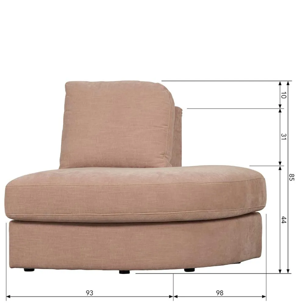 Wohnen Sofas<Couchmodul Eckelement mit Rundung rechts - Iliana