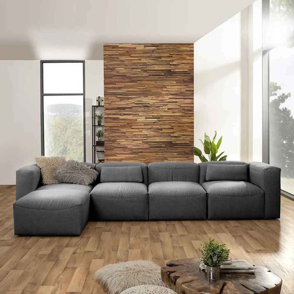 Wohnen Sofas<Couchmodul Kombination in Anthrazit - Telrama (fünfteilig)