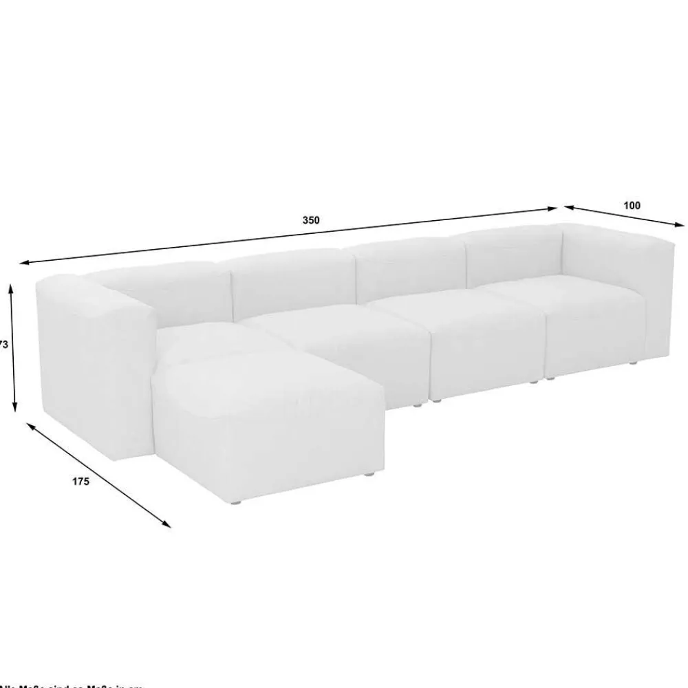 Wohnen Sofas<Couchmodul Kombination in Anthrazit - Telrama (fünfteilig)