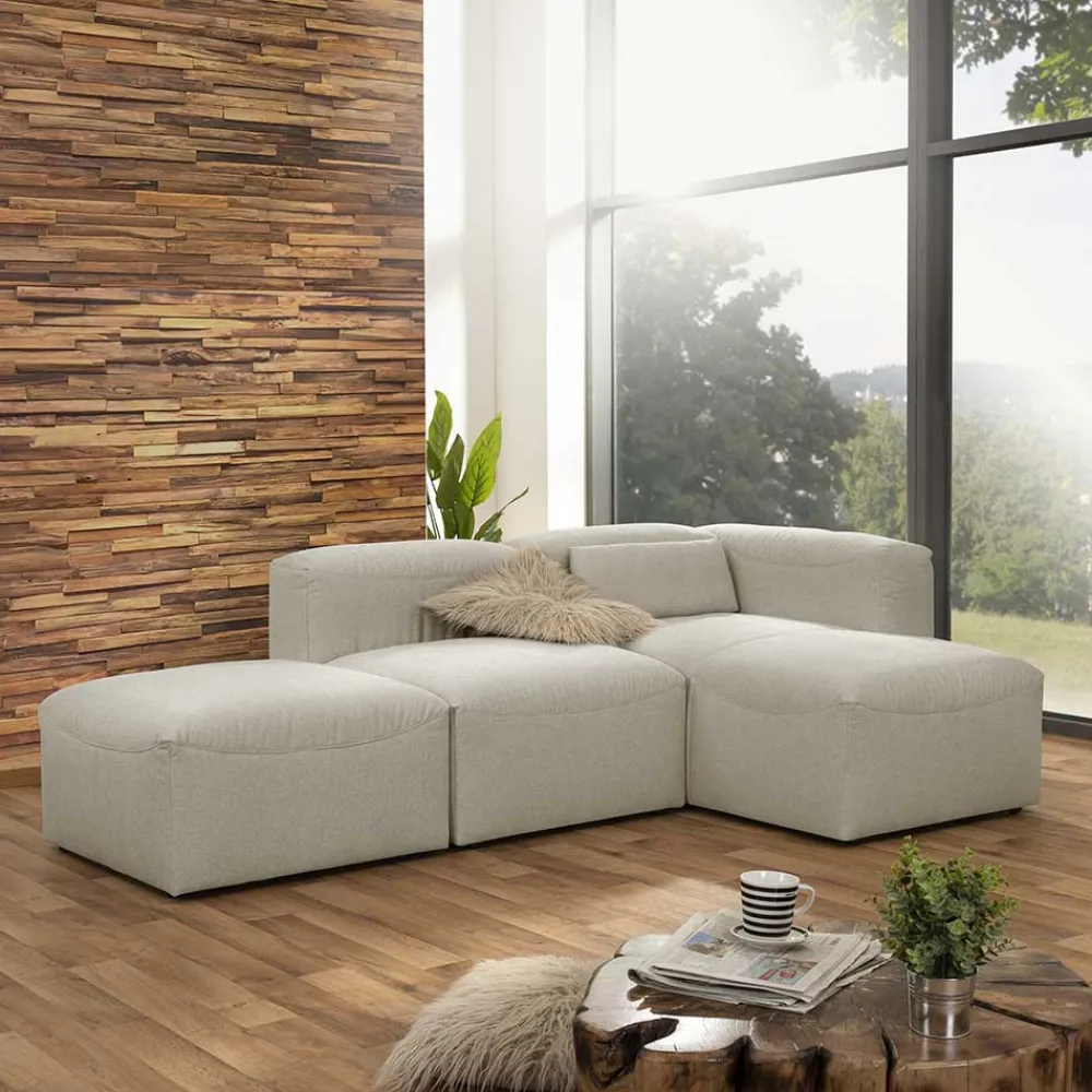 Wohnen Sofas<Couchmodule Kombi in Cremeweiß - Tembreno (dreiteilig)